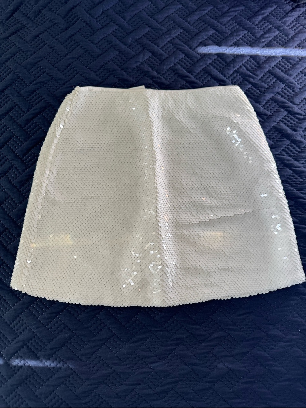 Abercrombie White Sequin Skort